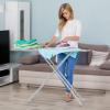 Giantex Full Size Ironing Board with Iron Rest, 57″ x 15″ Carbon Steel Table with 7-Level Height & Heat Resistant Cover, Foldable 4-Layer Iron Board for Home, Dorm & Laundry Room (Gray)(Gray)