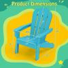 Giantex HDPE Kids Adirondack Chair – All-Weather Lawn Toddler Chair with Ergonomic Design, Children’s Outdoor Chair for Toddlers Ages 3-8, Kid’s Patio Furniture for Deck, Garden (1, Turquoise)(Turquoise)