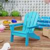 Giantex HDPE Kids Adirondack Chair – All-Weather Lawn Toddler Chair with Ergonomic Design, Children’s Outdoor Chair for Toddlers Ages 3-8, Kid’s Patio Furniture for Deck, Garden (1, Turquoise)(Turquoise)