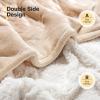 Giantex Heated Blanket Electric Throw – Double-Sided Electric Blanket with 5 Heat Settings, 3-Hour Auto Shut Off, Flannel & Cashmere Throw Blanket, Machine Washable, 50” x 60”, Heating Blanket (Beige)