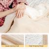 Giantex Heated Blanket Electric Throw – Double-Sided Electric Blanket with 5 Heat Settings, 3-Hour Auto Shut Off, Flannel & Cashmere Throw Blanket, Machine Washable, 50” x 60”, Heating Blanket (Beige)