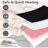 Giantex Heated Blanket Throw, 60” x 50”, 10 Heating Levels, 9H Timer Auto Shut Off, Overheat Protection, Machine Washable (Black+White)(Black+white)
