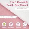 Giantex Heated Blanket Throw, 60” x 50”, 10 Heating Levels, 9H Timer Auto Shut Off, Overheat Protection, Machine Washable (Black+White)(Pink)