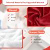 Giantex Heated Electric Blanket Throw, Reversible Flannel & Sherpa Fleece Blanket with 10 Heat Levels, 9 Hours Auto Shut-Off, Overheat Protection, 50” X 60” Machine Washable, Heating Blanket(Red)(Red)
