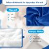 Giantex Heated Electric Blanket Throw, Reversible Flannel & Sherpa Fleece Blanket with 10 Heat Levels, 9 Hours Auto Shut-Off, Overheat Protection, 50” X 60” Machine Washable, Heating Blanket(Red)(Navy)