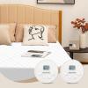 Giantex Heated Mattress Pad Queen – 60” x 80” Quilted Electric Bed Warmer w/ 10 Heating Levels, 8H Auto Off, 1-12H Timer, Double Controller, Overheat Protection, Electric Mattress Pad(Queen)