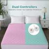 Giantex Heated Mattress Pad Queen Size, Electric Heated Mattress Cover w/ 10 Heat Setting, 8 Hours Auto Off, Timer Function, Dual Temperature Control, Premium Electric Bed Warmer Up to 15″ Deep Pocket(Queen)