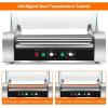 Giantex Hot Dog Roller Machine, 7 Non-Stick Rollers 18 Hot Dog Sausage Grill Cooker Machine with Removable Stainless Steel Drip Tray and Glass Hood Cover, Commercial Household Hot Dog Rotisserie(23”Lx13”Wx16”H)