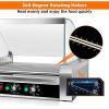 Giantex Hot Dog Roller Machine, 7 Non-Stick Rollers 18 Hot Dog Sausage Grill Cooker Machine with Removable Stainless Steel Drip Tray and Glass Hood Cover, Commercial Household Hot Dog Rotisserie(23”Lx19”Wx17”H)