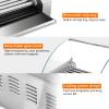 Giantex Hot Dog Roller Machine, 7 Non-Stick Rollers 18 Hot Dog Sausage Grill Cooker Machine with Removable Stainless Steel Drip Tray and Glass Hood Cover, Commercial Household Hot Dog Rotisserie(23”Lx13”Wx16”H)