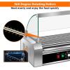 Giantex Hot Dog Roller Machine, 7 Non-Stick Rollers 18 Hot Dog Sausage Grill Cooker Machine with Removable Stainless Steel Drip Tray and Glass Hood Cover, Commercial Household Hot Dog Rotisserie(23”Lx13”Wx16”H)