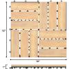 Giantex Interlocking Patio Deck Tiles, Acacia Wood Deck Tiles, Tools Free Assembly, Wood Composite Patio Pavers, Pack of 10 Outdoor and Indoor Flooring Tiles, 12″ x 12″ (Checker Pattern)(Checker Pattern)
