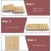 Giantex Interlocking Patio Deck Tiles, Acacia Wood Deck Tiles, Tools Free Assembly, Wood Composite Patio Pavers, Pack of 10 Outdoor and Indoor Flooring Tiles, 12″ x 12″ (Checker Pattern)(Stripe Pattern)