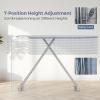 Giantex Ironing Board with Iron Rest, 56” x 16.5” Carbon Steel Iron Board with 4 Layer Heat Resistant Cover & Pad, 7 Adjustable Heights, Non-Slip Legs, Folding Heavy Duty Ironing Boards, Light Gray(Light Gray)