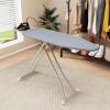 Giantex Ironing Board with Iron Rest, 56” x 16.5” Carbon Steel Iron Board with 4 Layer Heat Resistant Cover & Pad, 7 Adjustable Heights, Non-Slip Legs, Folding Heavy Duty Ironing Boards, Light Gray(Light Gray)