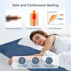 Giantex Massage Table Warmer, Electric Heated Mattress Pad, Heating Pad with Low-Voltage, 5 Modes Temper Control and Timer, Fast Heating, Detachable Connector, Warmer Bed Toppers, Grey(Blue + White)