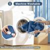 Giantex Massage Table Warmer, Electric Heated Mattress Pad, Heating Pad with Low-Voltage, 5 Modes Temper Control and Timer, Fast Heating, Detachable Connector, Warmer Bed Toppers, Grey(Blue + White)