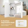 Giantex Medicine Cabinet, 24.5″ x 25.5″ Bathroom Wall Cabinet with 2 Mirror Door, Adjustable Shelf, Space-Saving Mirrored Cabinet, Over The Toilet Storage Cabinet for Laundry Room Entryway, White