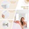 Giantex Medicine Cabinet, 24.5″ x 25.5″ Bathroom Wall Cabinet with 2 Mirror Door, Adjustable Shelf, Space-Saving Mirrored Cabinet, Over The Toilet Storage Cabinet for Laundry Room Entryway, White