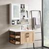 Giantex Medicine Cabinet, Bathroom Wall Cabinet with 2 Mirrored Doors, Adjustable Shelf, Open Compartment, Wall Mounted Cabinet, Over The Toilet Storage Cabinet, 22″ x 5″ x 23″ Cupboard (Grey)(White)