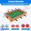 Giantex Multi Game Table, 2 in 1 Combo Mini Game Tables Top w/Soccer, Slide Hockey, Wood Foosball Game Table Top w/Footballs, Perfect for Game Rooms, Arcades, Bars, Parties, Family Night