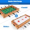 Giantex Multi Game Table, 2 in 1 Combo Mini Game Tables Top w/Soccer, Slide Hockey, Wood Foosball Game Table Top w/Footballs, Perfect for Game Rooms, Arcades, Bars, Parties, Family Night