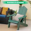 Giantex Outdoor Adirondack Chair – Oversized Patio Chairs w/Hidden Cup Holder, Realistic Wood Grain, 380 LBS Weight Capacity, Weather Resistant Firepit Chairs for Backyard, Garden (4, Black)(Dark Green)