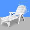 Giantex Patio Chaise Lounge Recliner on Wheels, Folding Deck Chair with Armrests, 5 Adjustable Positions for Poolside, Yard, Garden Rolling Outdoor Lounger Sunbathing Beach Chair(1, Gray)(White)