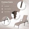 Giantex Patio Lounge Chair, Outdoor Chaise Lounge with 5 Adjustable Backrest, Sturdy Steel Frame, Sunbathing Recliner, Beach Chair, Tanning Chair for Outside, Yard, Balcony, Pool Chairs, Black(Brown)