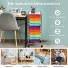 Giantex Plastic Boxes 10 Drawer Rolling Organizer Cart Utility Storage Tools Scrapbook Paper Multi-Use (Multicolor)