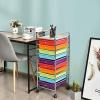 Giantex Plastic Boxes 10 Drawer Rolling Organizer Cart Utility Storage Tools Scrapbook Paper Multi-Use (Multicolor)