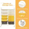Giantex Plastic Boxes 15 Drawer Rolling Organizer Cart Utility Storage Tools Scrapbook Paper Multi-Use (Yellow)