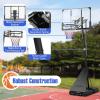 Giantex Portable Basketball Hoop Outdoor – 4.9-10 FT Quickly Height Adjustable Basketball Goal System w/ 44 Inch Shatterproof Backboard, Basketball Hoop Indoor for Adults, Backyard, Driveway, Pool