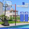 Giantex Portable Basketball Hoop Outdoor – 4.9-10 FT Quickly Height Adjustable Basketball Goal System w/ 44 Inch Shatterproof Backboard, Basketball Hoop Indoor for Adults, Backyard, Driveway, Pool
