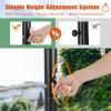 Giantex Portable Basketball Hoop Outdoor – 7.4-10 FT Height Adjustable Basketball Goal System w/ 44 Inch Shatterproof PC Backboard, Fillable Base, Basketball Hoop Indoor for Adults, Backyard, Driveway