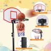 Giantex Portable Basketball Hoop with Wheels, 5.8-6.8 Ft Adjustable 28 Inch Backboard Basketball Goal, Height Adjustable Youth Junior Kids Basketball Hoop for Outdoor Indoor Driveway Garage