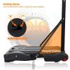 Giantex Portable Basketball Hoop with Wheels, 5.8-6.8 Ft Adjustable 28 Inch Backboard Basketball Goal, Height Adjustable Youth Junior Kids Basketball Hoop for Outdoor Indoor Driveway Garage