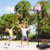 Giantex Portable Basketball Hoop with Wheels, 5.8-6.8 Ft Adjustable 28 Inch Backboard Basketball Goal, Height Adjustable Youth Junior Kids Basketball Hoop for Outdoor Indoor Driveway Garage