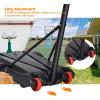 Giantex Portable Basketball Hoop with Wheels, 5.8-6.8 Ft Adjustable 28 Inch Backboard Basketball Goal, Height Adjustable Youth Junior Kids Basketball Hoop for Outdoor Indoor Driveway Garage