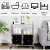 Giantex Rolling Storage Cart with 10 Drawers, Utility Cart with Tabletop, Drawer Organizer with Wheels for Craft Art Paper Tool, Mobile Organization & Sorting for Office Home School School Supplies(Black)