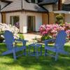 Giantex Set of 4 Adirondack Chair Outdoor Fire Pit Chairs, HDPE Weather Resistant Patio Chair for Campfire,Deck, Garden, Yard, Lawn Furniture Porch and Lawn Seating Composite Chairs(Navy)