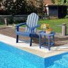 Giantex Set of 4 Adirondack Chair Outdoor Fire Pit Chairs, HDPE Weather Resistant Patio Chair for Campfire,Deck, Garden, Yard, Lawn Furniture Porch and Lawn Seating Composite Chairs(Navy)