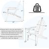 Giantex Set of 4 Adirondack Chair Outdoor Fire Pit Chairs, HDPE Weather Resistant Patio Chair for Campfire,Deck, Garden, Yard, Lawn Furniture Porch and Lawn Seating Composite Chairs(White)