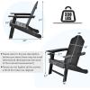 Giantex Set of 4 Adirondack Chair Outdoor Fire Pit Chairs, HDPE Weather Resistant Patio Chair for Campfire,Deck, Garden, Yard, Lawn Furniture Porch and Lawn Seating Composite Chairs(Black)