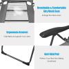 Giantex Set of 4 Patio Dining Chairs, Folding Lounge Chairs with 7 Level Adjustable Backrest, 300 Lbs Capacity, Outdoor Portable Chairs with Metal Frame(Grey)