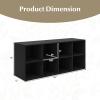Giantex Shoe Bench 8 Cubes, 40″ Entryway Bench with Storage, 8-Cubby Shoe Rack, Shoe Organizer Storage Cabinet for Entryway, Hallway, Mudroom, Living Room, Bedroom, Support up to 500 lbs, Black(Black)