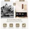 Giantex Shoe Bench 8 Cubes, 40″ Entryway Bench with Storage, 8-Cubby Shoe Rack, Shoe Organizer Storage Cabinet for Entryway, Hallway, Mudroom, Living Room, Bedroom, Support up to 500 lbs, Black(Black)