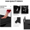 Giantex Shoe Storage Bench with Cushion, Entryway Storage Benches, End of Bed Bench for Bedroom, Wood Shoe Bench with Seat, 34.5″ L×15.5″ W×19.5″ H, Black(Black)