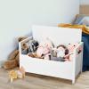 Giantex Shoe Storage Bench with Cushion, Entryway Storage Benches, End of Bed Bench for Bedroom, Wood Shoe Bench with Seat, 34.5″ L×15.5″ W×19.5″ H, Black(White)