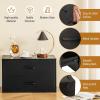 Giantex Stackable 2-Drawer Dressers for Bedroom – Short Dresser Two Drawer Storage Cabinet w/Handles & Anti-Topping Device, Small Dresser Chest of 2 Drawers for Closet Bedroom (1, White)(Black)